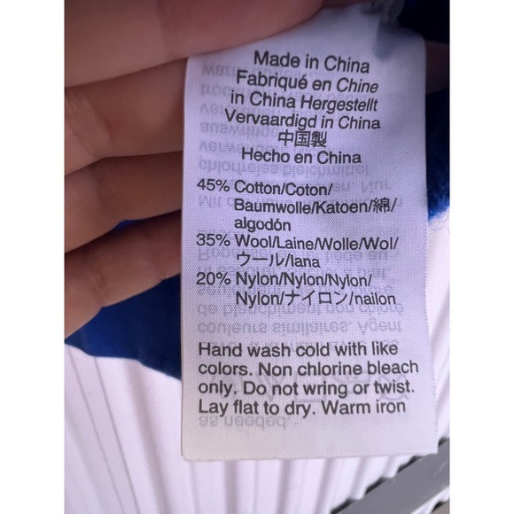 J Crew Mercantile Blue Crew Neck Long Sleeve Sweater Size L - Picture 3 of 5